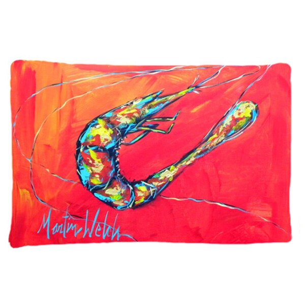 Jensendistributionservices 20.5 W x 30 in. Shrimp Seafood Three Moisture Wicking Fabric Standard Pillowcase MI234124 - main